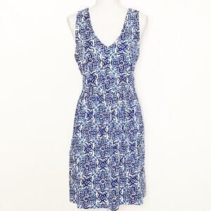 Milly for Design Nation Blue & White Fit and Flare